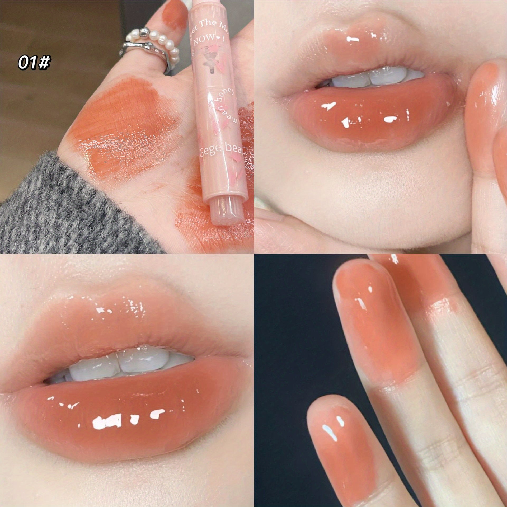 Solid Lip Gloss Lipstick Jelly Love Hydrating Moisturizing Dewy Lip