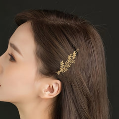 Girl's Wheat Ear Shape Hair Clip, Zinc Alloy Hair Accessories