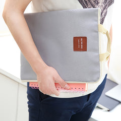 Canvas Zipper Pouch A4 Document Bag Large Capacity Business Briefcase