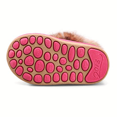 Little Unisex Winter Rose Red Snow Boots Warm Flat Plush Shoes
