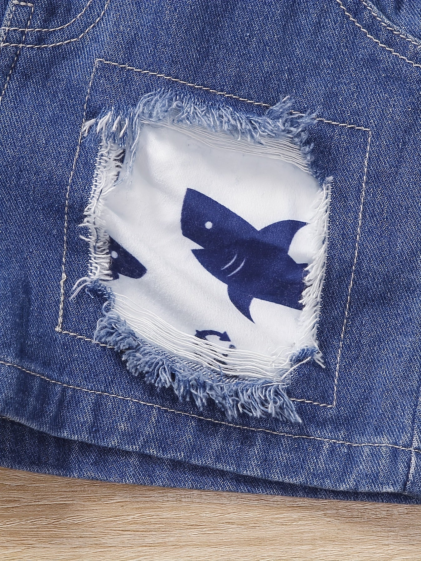 2pcs Shark Graphic Boys Hooded Tank Top&Shorts Set