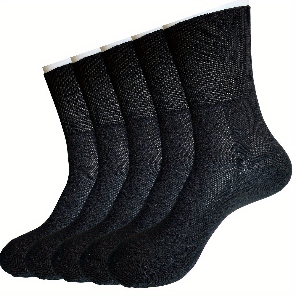 Breathable Mesh Socks 5 Pairs Unisex Loose Fitting Comfort Care Gift