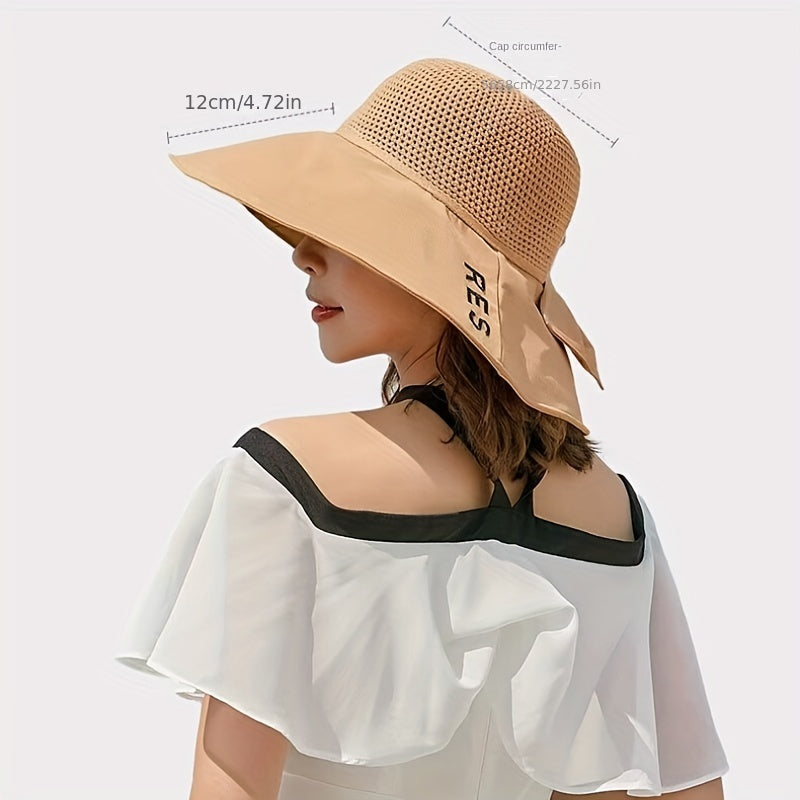 Wide Brim Bucket Hat Candy Cotton Sun Hat Bow Breathable