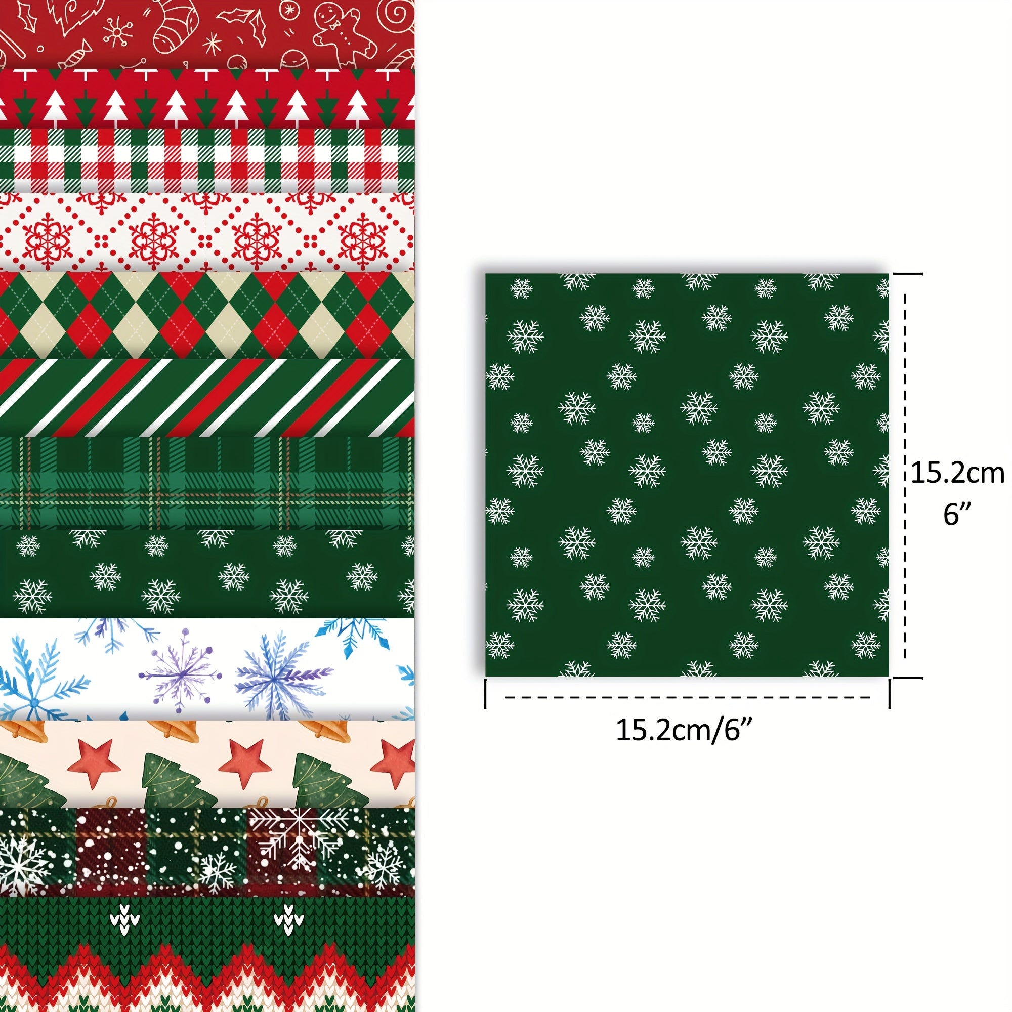 Christmas Scrapbook Paper Pad - 24 Sheets Single Sided Pattern Paper