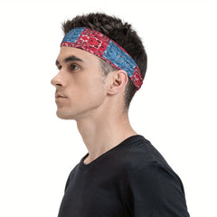 Men's Breathable Non Slip Hairband Red Gray Teal Purple Orange Gym Running