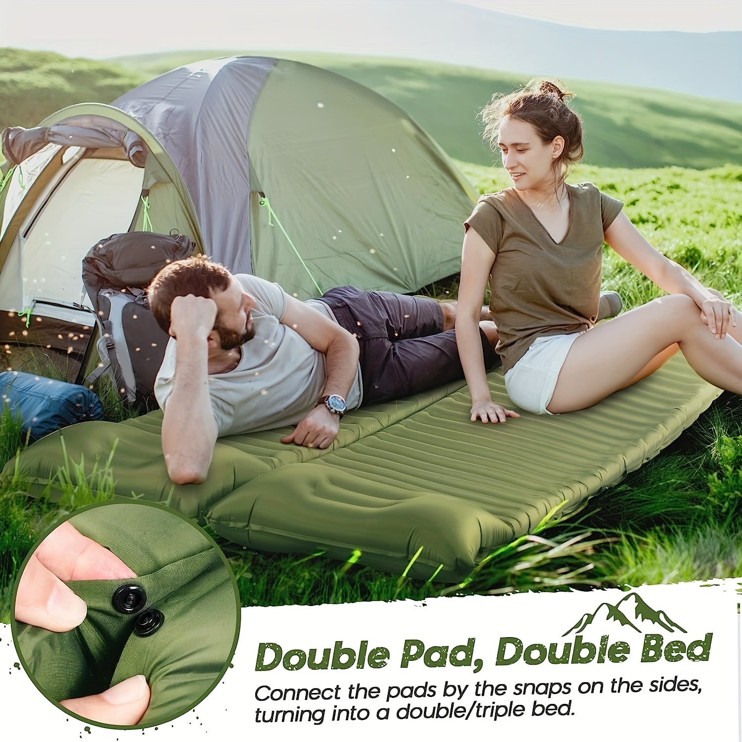 Ultralight Outdoor Inflatable Mattress with Pillow