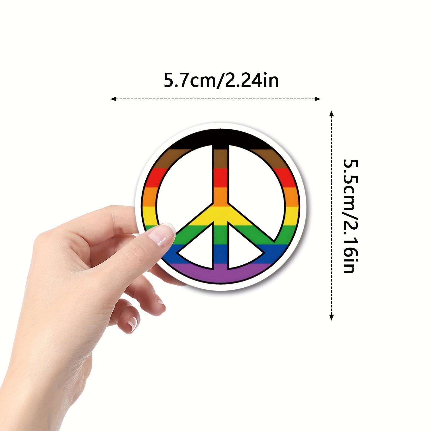 55 Pack LGBTQ Pride Rainbow Stickers Love Peace Space Design Decals