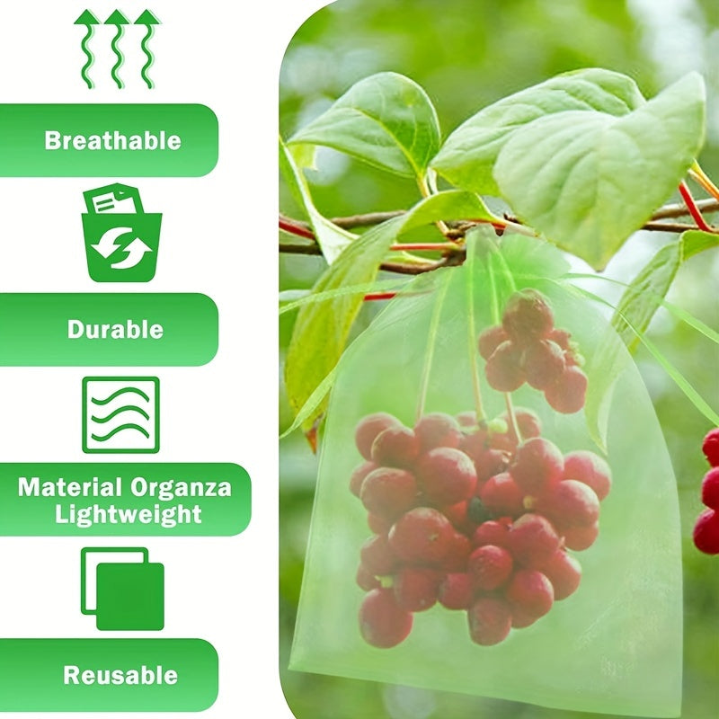 30pcs Reusable Garden Mesh Barrier Bag Tree Protection Mesh Bag