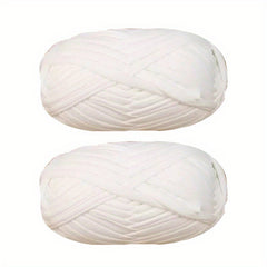 2pcs Cotton Thick Knitting Fabric Yarn DIY Soft Woven Rug Bag 100g