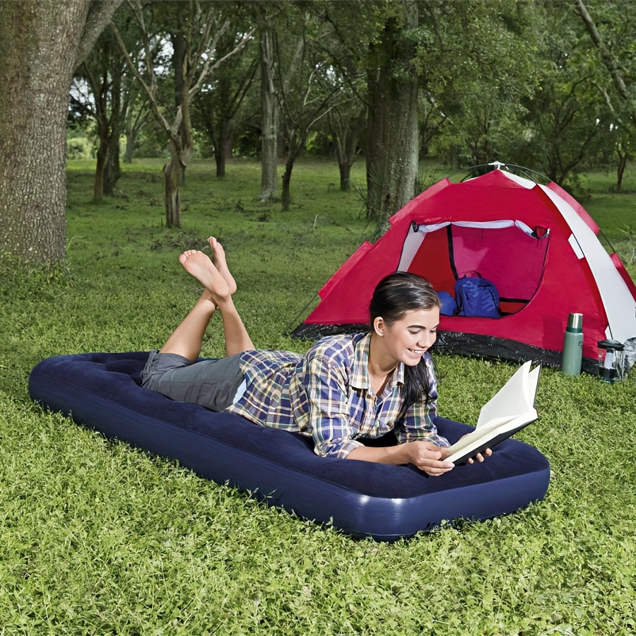 Inflatable Air Mattress PVC Waterproof Air Bed for Camping Road Trips