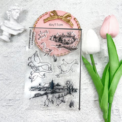 Cartoon Goose Transparent Silicone Stamp