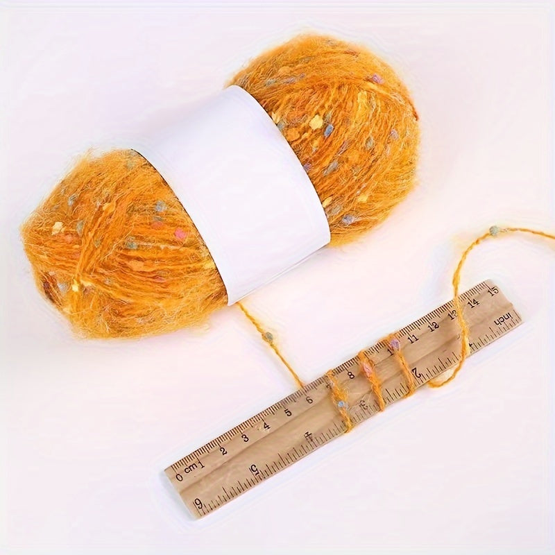 Colorful Dot Polar Fleece Hand-woven Yarn for DIY Knitting, Crocheting - 1pc