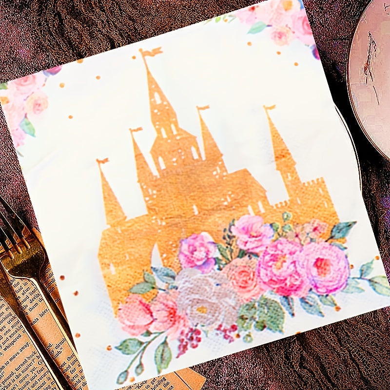 Princess Birthday Party Pink Dinnerware 17 Plates And Luncheon Napkins