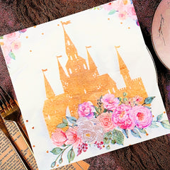 Princess Birthday Party Pink Dinnerware 17 Plates And Luncheon Napkins