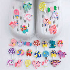 30pcs Unicorn Shoe Charms for Clogs Sandals DIY Decoration