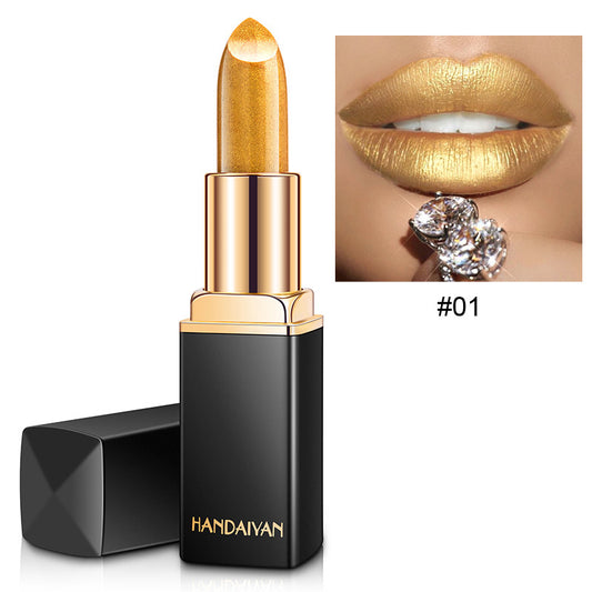 Temperature-Activated Metallic Lipstick