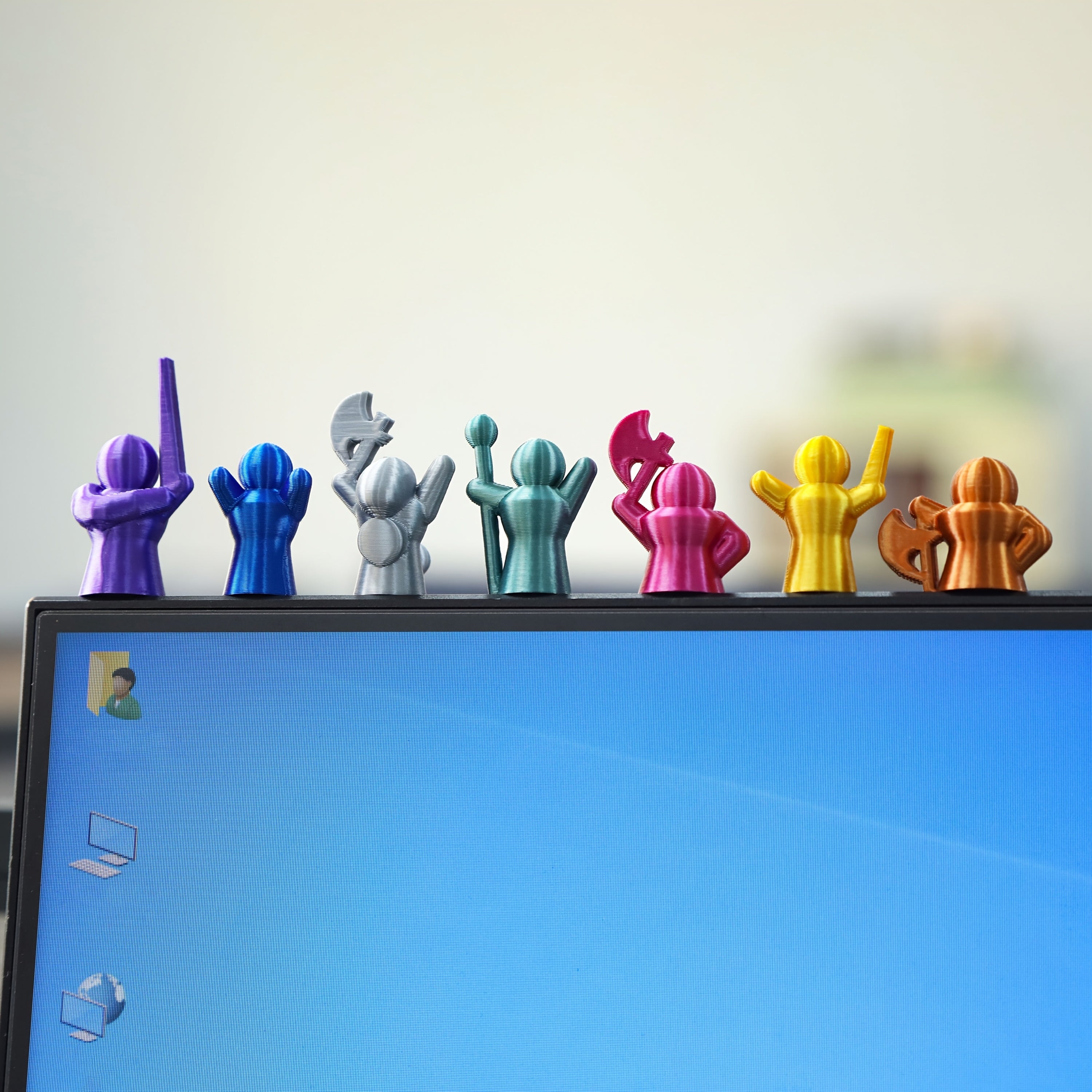 7pcs Pixel Game Character Set TTRPG Figures for Tabletop Adventures