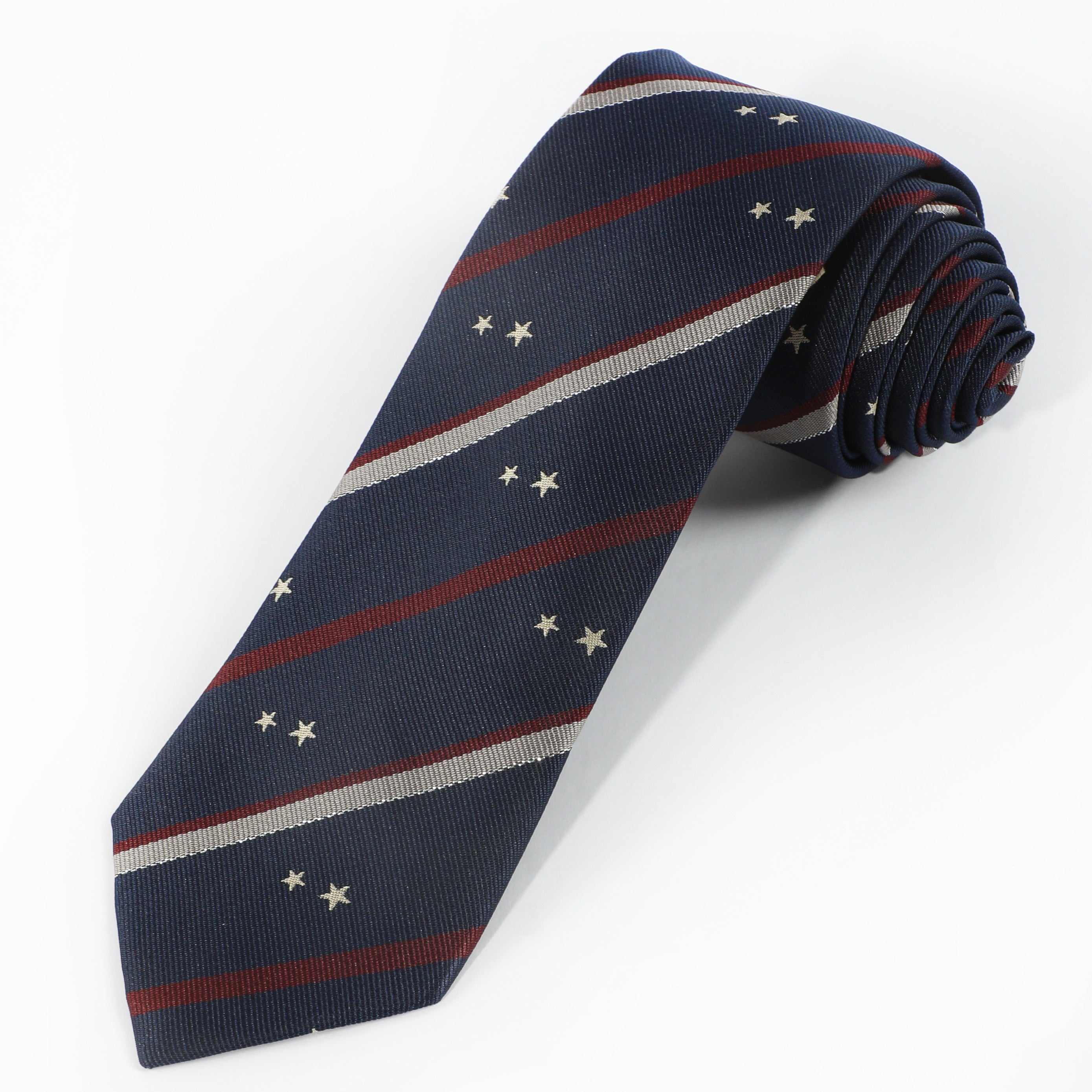 Men's Business Neckties Striped Small Star Print Tie Daily Accessories