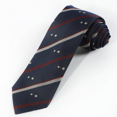 Men's Business Neckties Striped Small Star Print Tie Daily Accessories