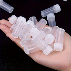 30 Pcs 5ml Plastic Test Tubes Sample Vials Capsules Storage Screw Caps