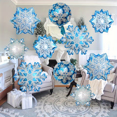 5pcs Large Snowflake Foil Balloons Christmas Party Decoration Gift