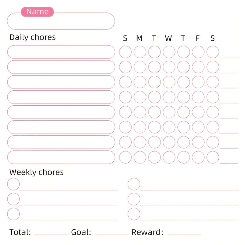 Magnetic Chore Chart for Students - Dry Erase Behavior & Reward Chart