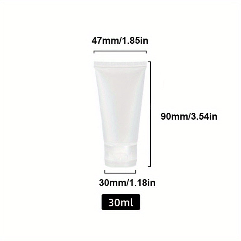 2pcs 20ml 100ml Clear Plastic Soft Tubes for Cosmetics Travel Essential