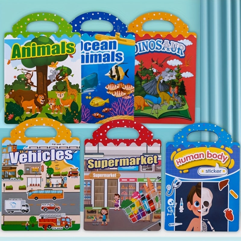 Handheld Jelly Quiet Sticker Book Educational Brain Puzzle Toy