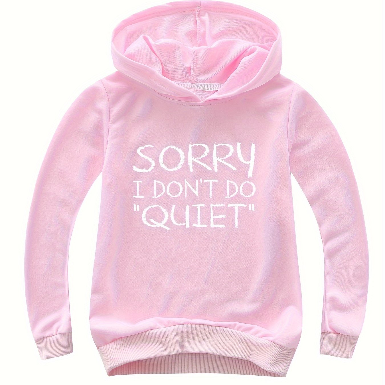 Print Hooded Sweatshirt Comfy Pullover Girls Sports
