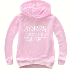 Print Hooded Sweatshirt Comfy Pullover Girls Sports
