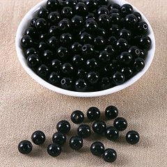 500pcs 4mm 20mm Round Solid Energy Beads Small Hole for Jewelry Making