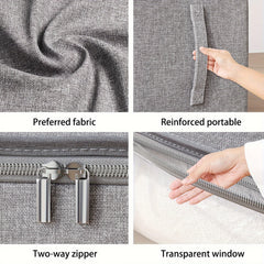 Quilts Storage Bag Large Capacity Container Bag with Handles & Window