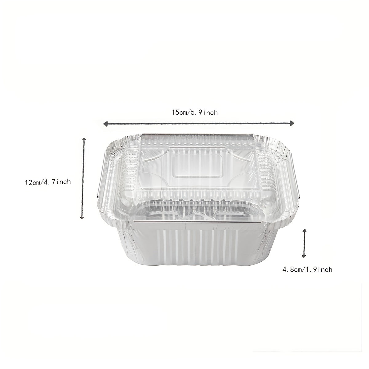 50pcs Small Disposable Aluminum Foil Pans With Lids for Cooking Baking Meal Prep