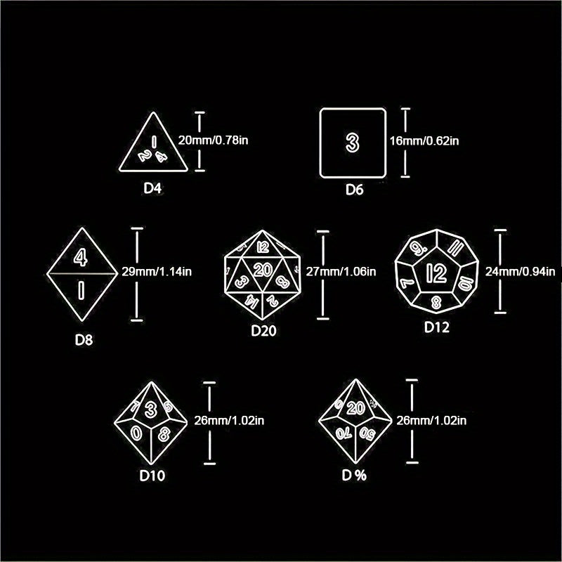 7pcs Resin Liquid Dice Desktop Game Accessories Mini Dice Game Punishment