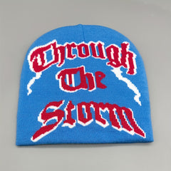Y2K Letter Jacquard Unisex Beanie Hip Hop Candy Knitted Hat