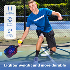 Pickleball Paddle Set + Balls + Overgrips + Carry Bag - Outdoor Training
