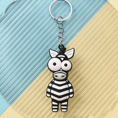 1pc Cartoon Lion Keychain Couple Key Chain PVC Animal Funny Toy Keyring
