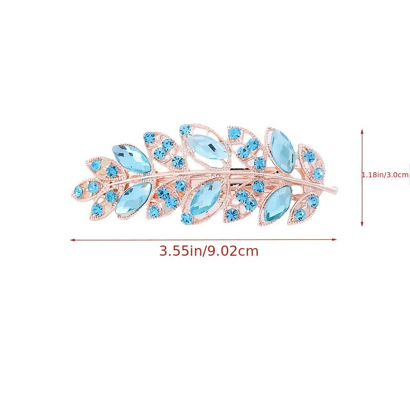Large Flower Hair Barrette Clips Rhinestone Hairpin Accessories