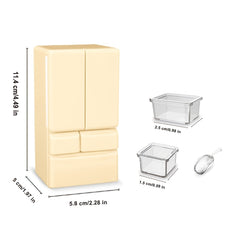 Dollhouse Kitchen Fridge Light Pink w/ Clear Shelves