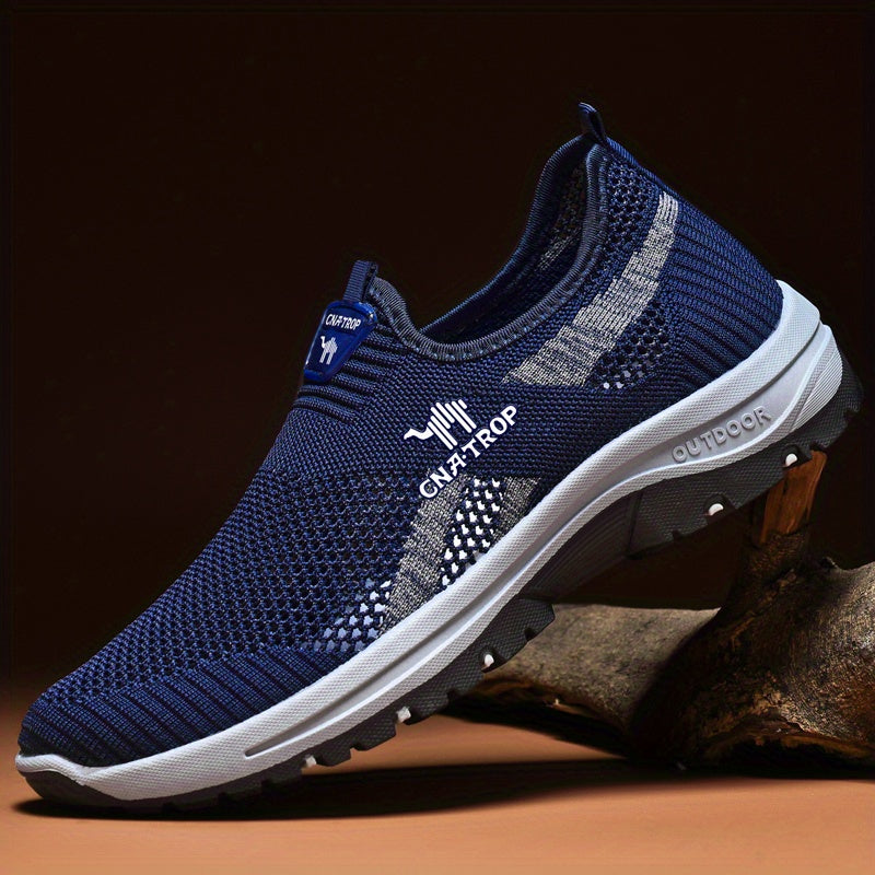 Men's Slip-On Walking Shoes Breathable Mesh Comfortable Sneakers
