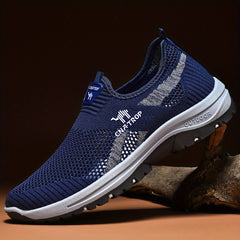 Men's Slip-On Walking Shoes Breathable Mesh Comfortable Sneakers