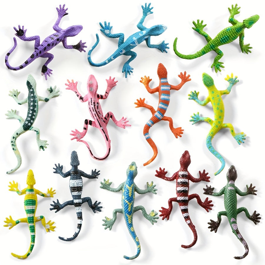 50pcs Colorful PVC Lizard and Amphibian Figurines Playset for Kids and Adults