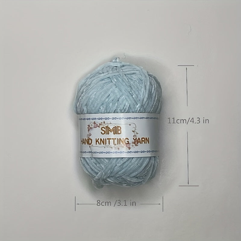 3pcs Chenille Yarn for Knitting Crochet DIY Doll Hat 50g pc