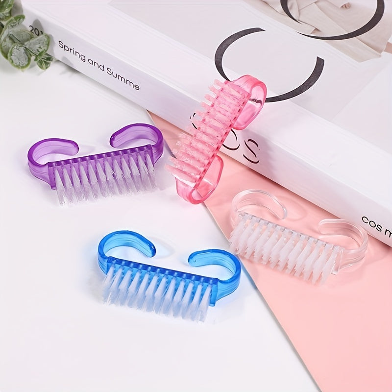 50 Pcs Handle Grip Nail Brush Fingernail Scrub Cleaning Brush
