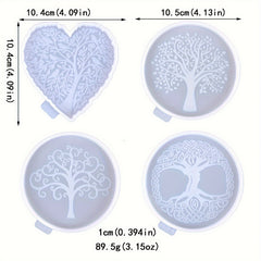 Resin Tree Of Life Coaster Silicone Molds for Epoxy DIY Art Craft