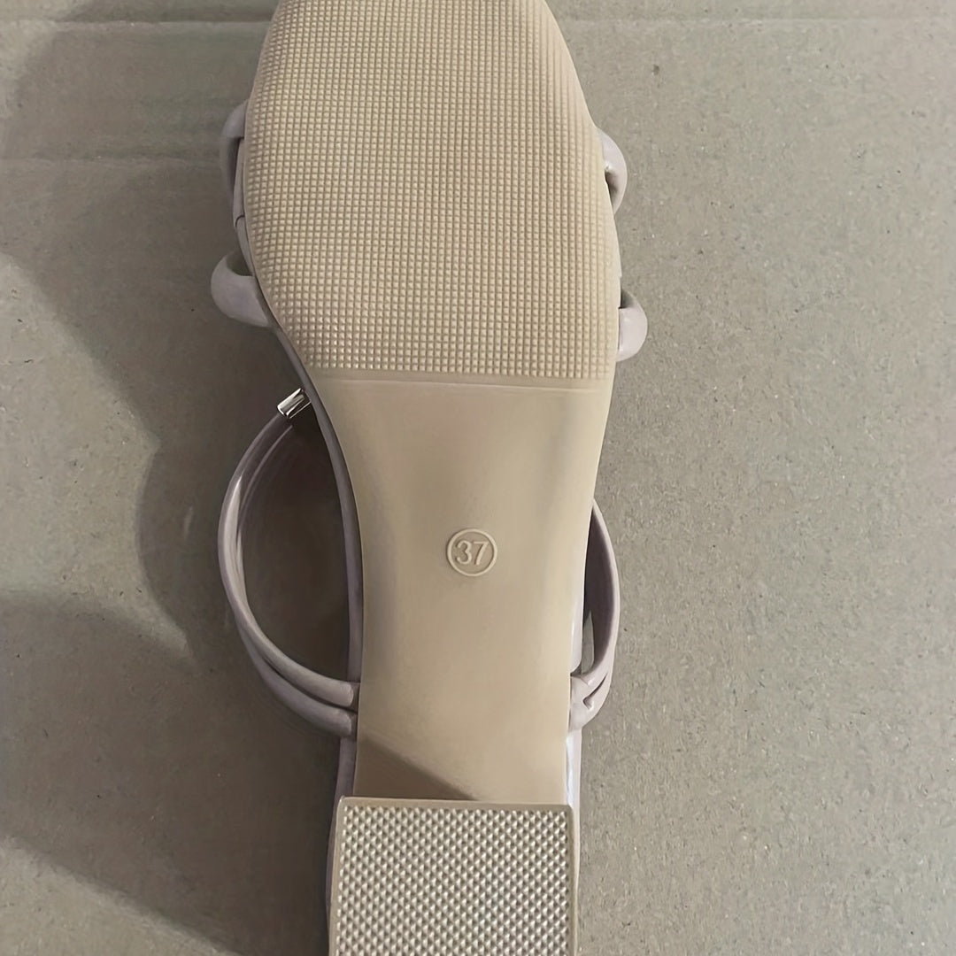 Women's Chunky Heels Cross Strap Sandals