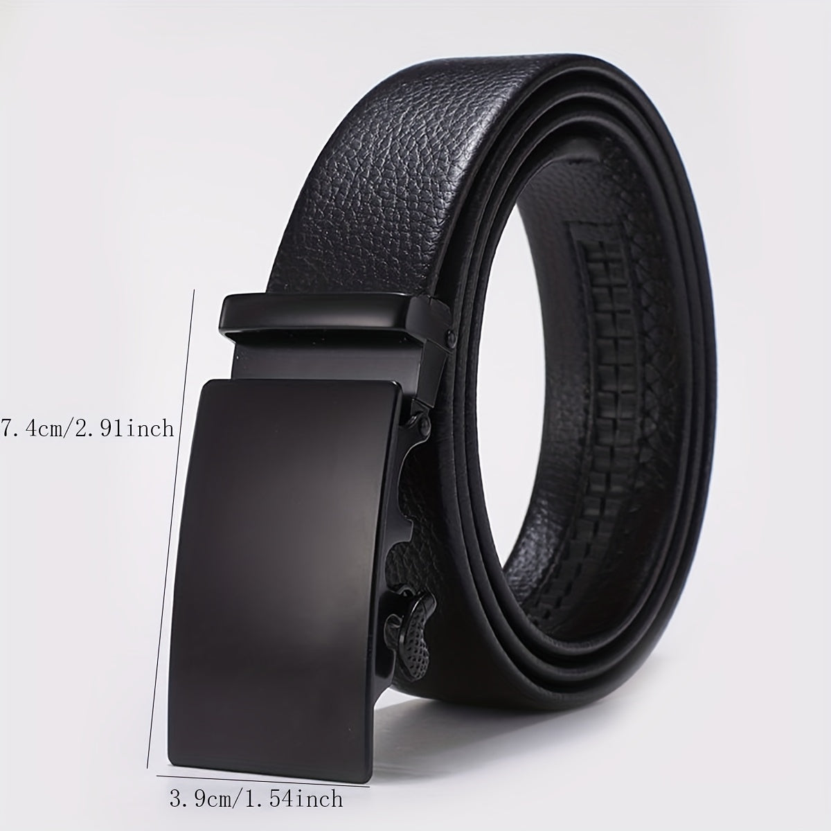 Men's Leather Automatic Buckle Belt for Car