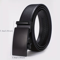 Men's Leather Automatic Buckle Belt for Car