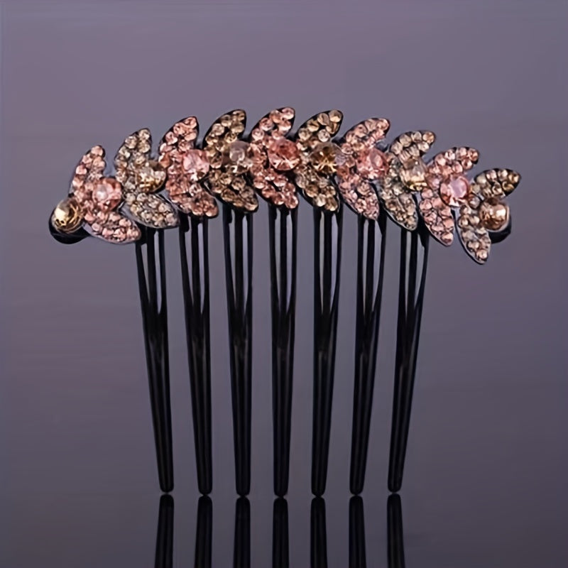 Wheat Shape Rhinestone Hair Comb Insert Hair Headdress
