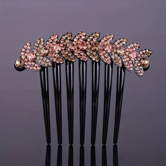 Wheat Shape Rhinestone Hair Comb Insert Hair Headdress